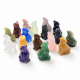 Multi-material handmade wolf crystal carving Wholesale