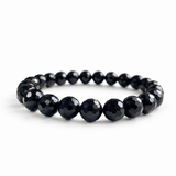 Facet Black Obsidian Bracelet 8mm Wholesale