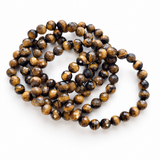 Faced Tiger Eye Bracelet 8mm Wholesale