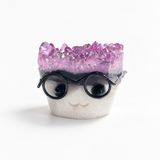Aura Crystal Cluster Quartz Glass Buddy Hedgehog Wholesale