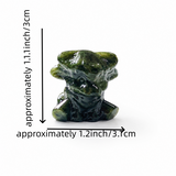 Multi-material Handmade Sitting Highland Cow Crystal Carving Wholesale