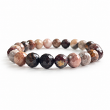Facet Petrified Wood Bracelet 8mm Wholesale