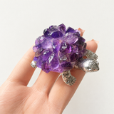 Wholesale Multi-material natural crystal chips turtle set