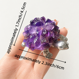 Wholesale Multi-material natural crystal chips turtle set