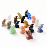 Multi-material handmade crow crystal carving Wholesale