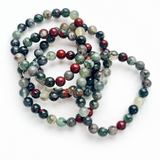 5Pcs 8mm African Blood Crystal Bracelet Wholesale