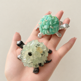 Wholesale Multi-material natural crystal chips turtle set
