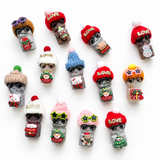 Multi-material Carved Crystal Christmas Glass Buddy Small Statues Wholesale