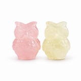 Multi-material handmade cute small owl carving Wholesale