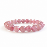 Facet Strawberry Quartz Bracelet 8mm Wholesale