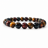 8mm Triple Tiger Eye Red Tiger Eye Blue Tiger Eye Yellow Tiger Eye Crystal Bracelet Wholesale