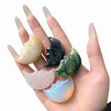 Random Multi-material Moon Face Crystal Carving Wholesale
