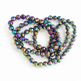 5PCS Facet Aura Hematite Bracelet Crystal Wholesale