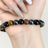 8mm Triple Protection Tiger Eye Black Tourmaline Hematite Bracelet Wholesale