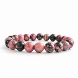 5Pcs 8mm Rhodonite Crystal Bracelet Wholesale