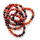 5Pcs 8mm Dark Red Sardonyx Crystal Bracelet Wholesale