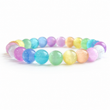 8mm Aura Selenite Crystal Bracelet Wholesale