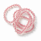 5Pcs 8mm Rose Quartz Crystal Bracelet Wholesale