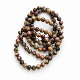 5Pcs 8mm Leopard Skin Crystal Bracelet Wholesale