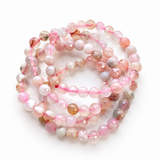 Faced Sakura Flower Agate Bracelet 8mm Wholesale