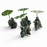Green Jade Frog Riding Motorcycle Crystal Carving Wholesale