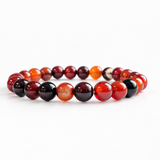 5Pcs 8mm Dark Red Sardonyx Crystal Bracelet Wholesale