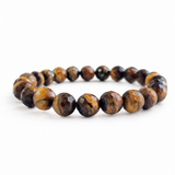 Faced Tiger Eye Bracelet 8mm Wholesale