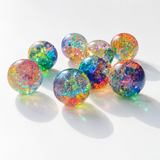1.5in Rainbow Aura Crackle Crystal sphere ball