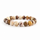 8mm Chocolate Zebra Jasper Crystal Bracelet Wholesale