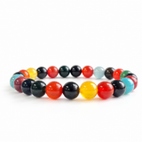 5Pcs 8mm Colorful Agate Crystal Bracelet Wholesale