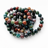 10mm India Moss Agate Crystal Bracelet Wholesale