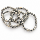 5Pcs 8mm Dalmatian Crystal Bracelet Wholesale