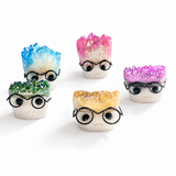 Aura Crystal Cluster Quartz Glass Buddy Hedgehog Wholesale
