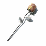 Beautiful Rose Flower Carving Wholesale Red Fire Quartz Clear Quartz Yellow Calcite