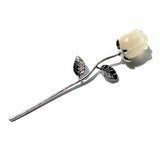 Beautiful Rose Flower Carving Wholesale Red Fire Quartz Clear Quartz Yellow Calcite