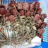 Beautiful Rose Flower Carving Wholesale Red Fire Quartz Clear Quartz Yellow Calcite