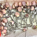 Beautiful Rose Flower Carving Wholesale Red Fire Quartz Clear Quartz Yellow Calcite