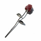 Beautiful Rose Flower Carving Wholesale Red Fire Quartz Clear Quartz Yellow Calcite