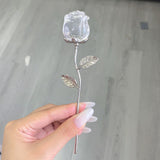 Beautiful Rose Flower Carving Wholesale Red Fire Quartz Clear Quartz Yellow Calcite