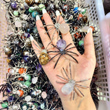 Tumbled Crystals Spider Ornament Handmade Alloy Spider Wholesale