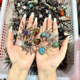 Tumbled Crystals Spider Ornament Handmade Alloy Spider Wholesale