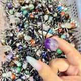Tumbled Crystals Spider Ornament Handmade Alloy Spider Wholesale