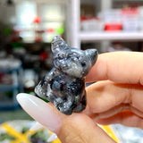 Multi-material Cute French Bulldog Crystal Carving Wholesale