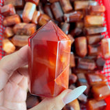 Beautiful Red Agate Plished Tower Point Crystal Wholesale