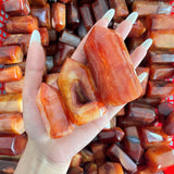 Beautiful Red Agate Plished Tower Point Crystal Wholesale