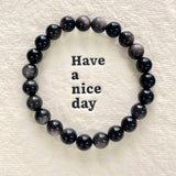 5PCS Sliver Obsidian Crystal Bracelet Wholesale