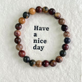 5PCS Red creek jasper Crystal Bracelet Wholesale