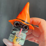 Multi-material Carved Crystal Wizard Glass Buddy Small Statues