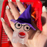 Multi-material Carved Crystal Wizard Glass Buddy Small Statues