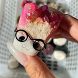 Aura Crystal Cluster Quartz Glass Buddy Hedgehog Wholesale